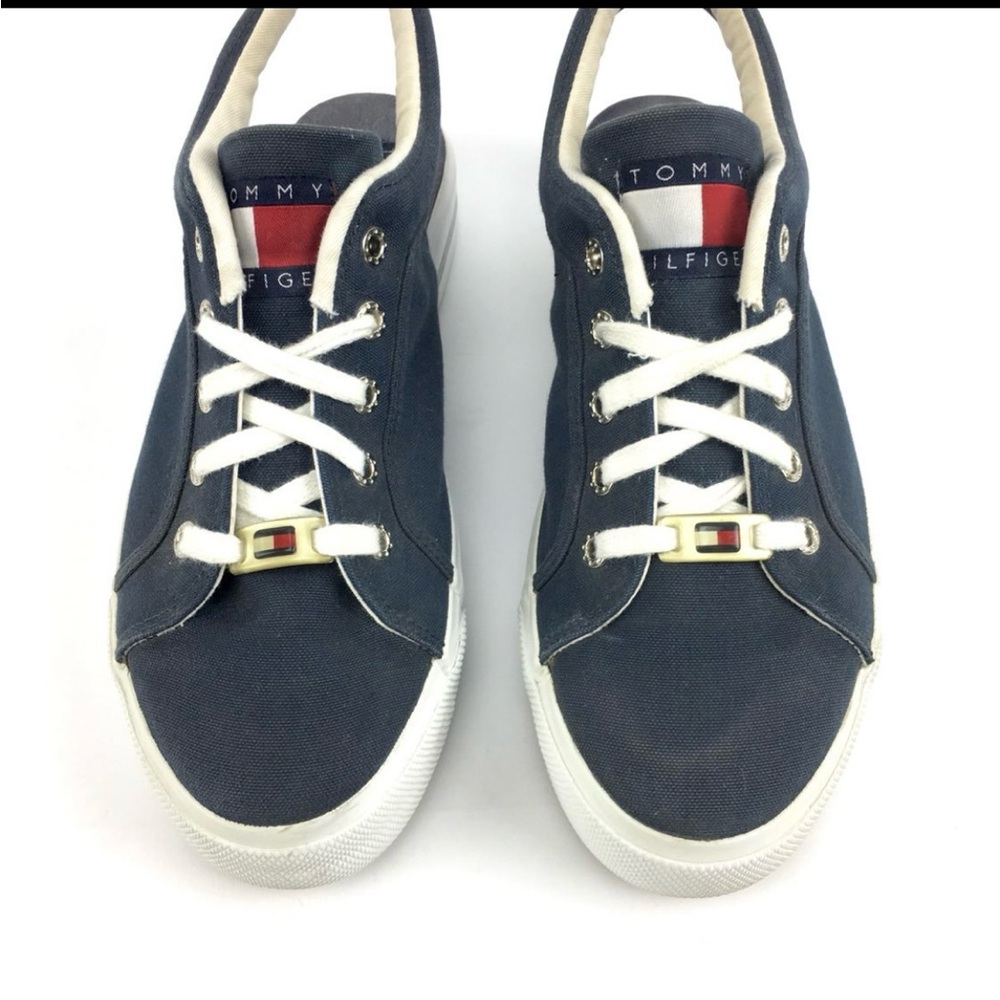 Tommy Hilfiger Blue and White Platform Shoes